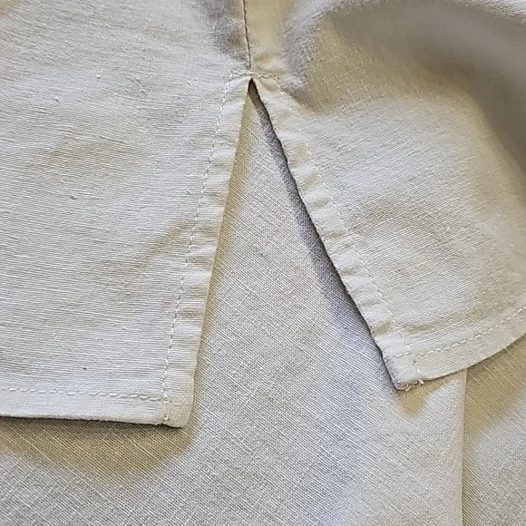 Preston & York white tunic blouse with navy blue lace‎ trim Size 12. - Picture 10 of 10